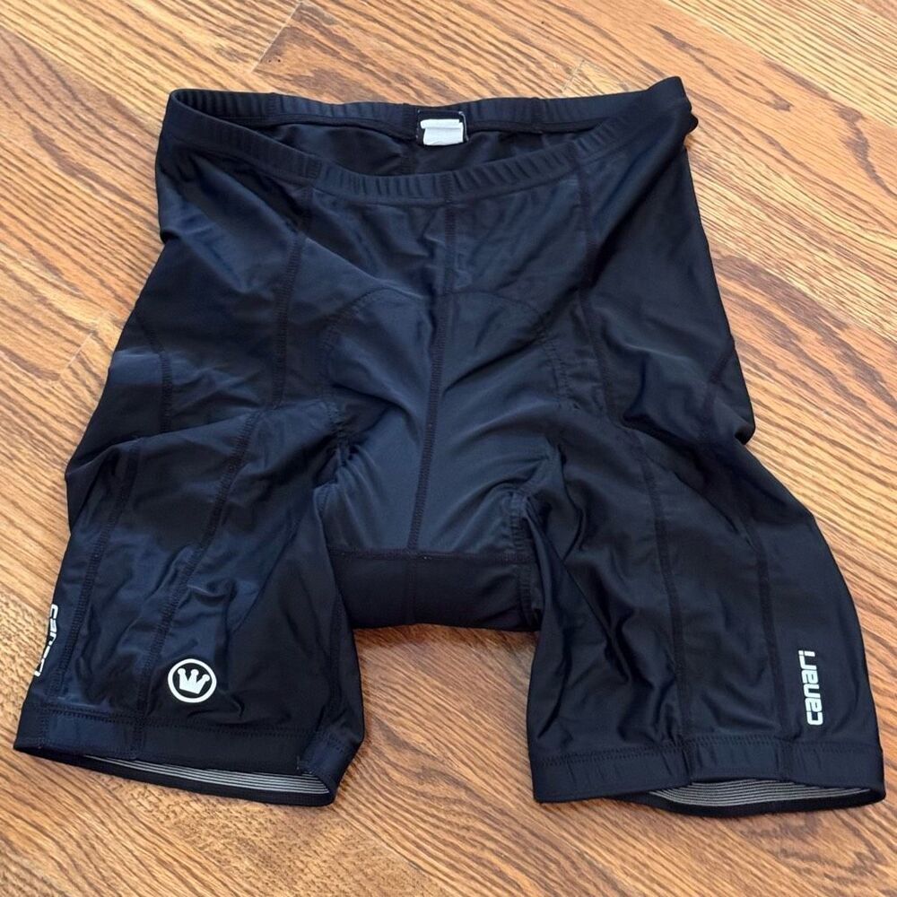 Canari Padded Bicycle Shorts. Black. Size Large